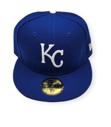 New Era Kansas City Royals 59Fifty Basic Blue Fitted Hat Cap Size 7 1/2