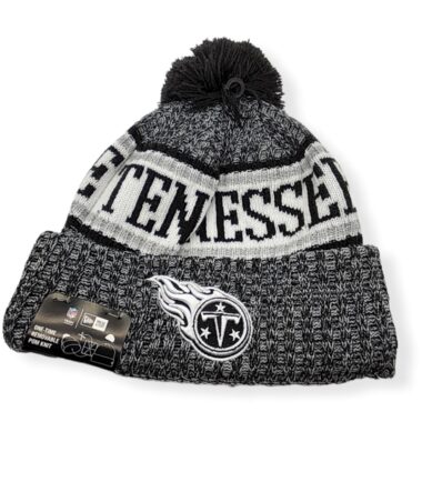 New Era Tennessee Titans Authentic 2018 Black & White Sideline Sport Knit Beanie Cold Weather Hat