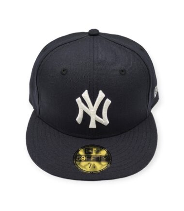 New Era New York Yankees 59Fifty Basic Navy/White Logo Fitted Hat Cap Size 7 1/4