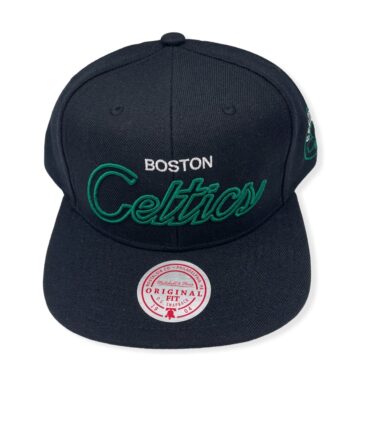 Mitchell & Ness Boston Celtics Neon Script Adjustable Snapback Hat Cap