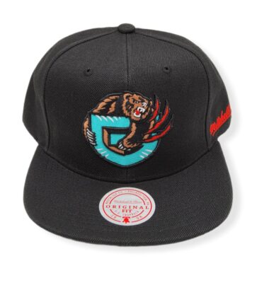 Mitchell & Ness Vancouver Grizzlies Drop Back Black Adjustable Snapback Hat Cap