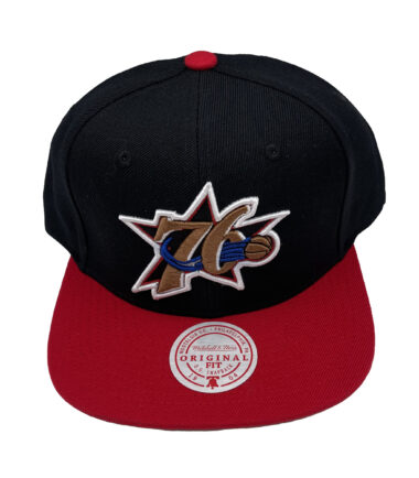 Mitchell & Ness Philadelphia 76ers Team 2 Tone 2.0 Adjustable Snapback Hat Cap