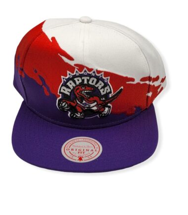 Mitchell & Ness Toronto Raptors Paintbrush Adjustable Snapback Hat Cap