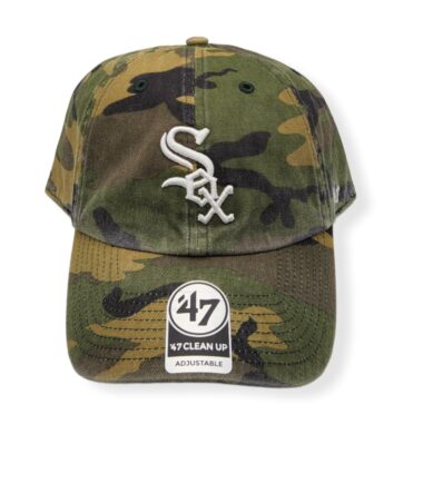 '47 Chicago White Sox Clean Up Camo Adjustable Strap Hat Cap