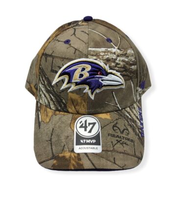 '47 Baltimore Ravens MVP Realtree Camo Frost Adjustable Strap Hat Cap
