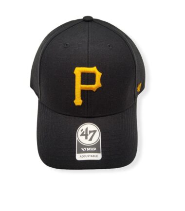 '47 Pittsburgh Pirates MVP Black/Yellow Logo Adjustable Strap Hat Cap