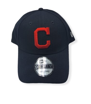 New Era Cleveland Indians 9Forty The League Navy Adjustable Strap Hat Cap