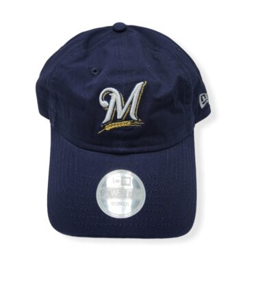 New Era Milwaukee Brewers 9Twenty Women Core Classic Twill Navy Adjustable Strap Hat Cap