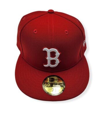 New Era Boston Red Sox 59Fifty Scarlet Fitted Hat Cap Size 7 3/4