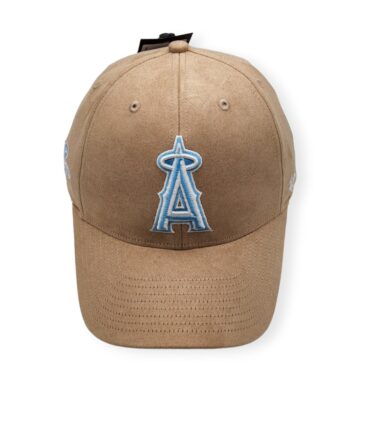 '47 Los Angeles Angels MVP Cooperstown 2002 World Series Ballpark Suede Khaki/Blue Under Adjustable Snapback Hat Cap