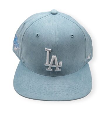 '47 Los Angeles Dodgers Captain Cooperstown 1988 World Series Ballpark Suede Columbia Blue Adjustable Snapback Hat Cap