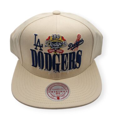 Mitchell & Ness Los Angeles Dodgers Reframe Retro Coop Off White Adjustable Snapback Hat Cap