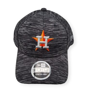 New Era Houston Astros 9Forty Stretch Snap Tech B1 Gray Adjustable Snapback Hat Cap