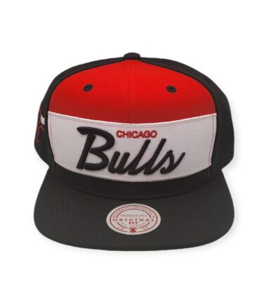 Mitchell & Ness Chicago Bulls Retro Sport Black/Red/White Adjustable Snapback Hat Cap