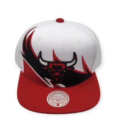Mitchell & Ness Chicago Bulls Waverunner White/Red Adjustable Snapback Hat Cap