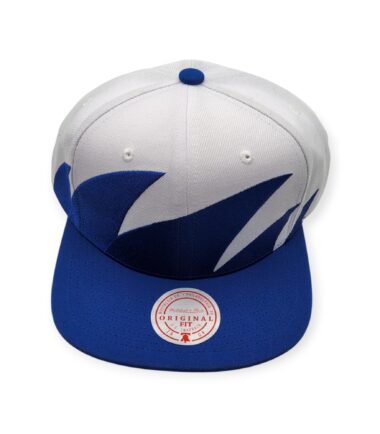 Mitchell & Ness Branded Sharktooth Blue Adjustable Snapback Hat Cap