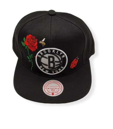 Mitchell & Ness Brooklyn Nets State Flower Adjustable Snapback Hat Cap