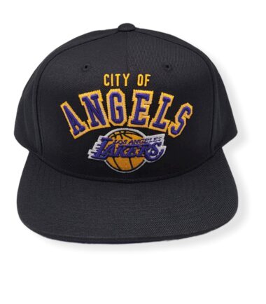 Mitchell & Ness Los Angeles Lakers ZZ Black Adjustable Snapback Hat Cap