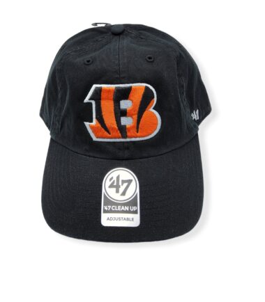 '47 Cincinnati Bengals Clean Up Black Adjustable Strap Hat Cap