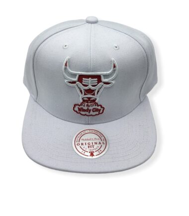Mitchell & Ness Chicago Bulls White Out TC Pop Adjustable Snapback Hat Cap