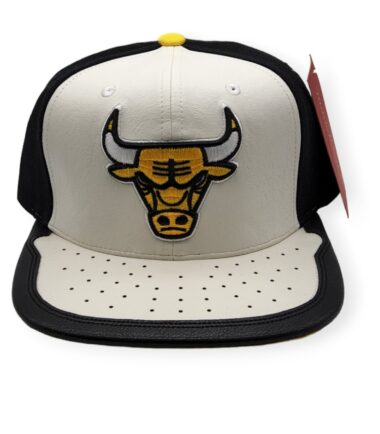 Mitchell & Ness Chicago Bulls Day One White/Yellow Adjustable Snapback Hat Cap