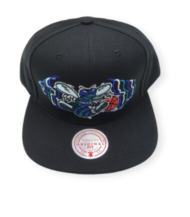 Mitchell & Ness Charlotte Hornets Team Vibes Black Adjustable Snapback Hat Cap