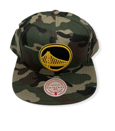 Mitchell & Ness Golden State Warriors Blackwood Camo Adjustable Snapback Hat Cap