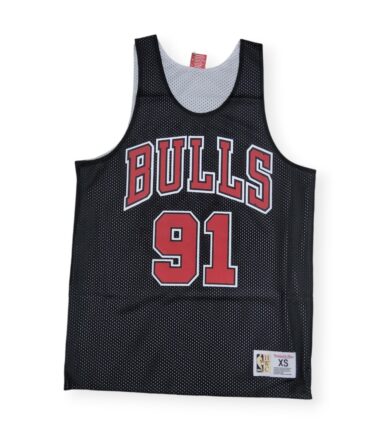 Mitchell & Ness Chicago Bulls Reversible Dennis Rodman Hardwood Classics Black Mesh Tank Size M