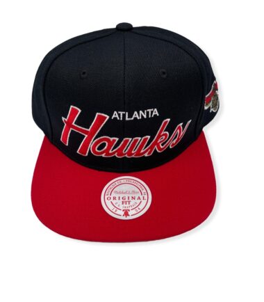 Mitchell & Ness Atlanta Hawks Team Script 2.0 Adjustable Snapback Hat Cap