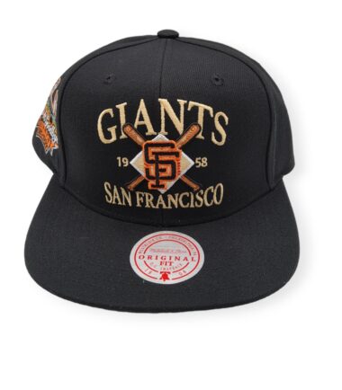 Mitchell & Ness San Francisco Giants Grand Slam Coop Black Adjustable Snapback Hat Cap