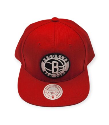 Mitchell & Ness Brooklyn Nets Bred Adjustable Snapback Hat Cap