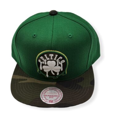 Mitchell & Ness Boston Celtics Camo Dripz Adjustable Snapback Hat Cap