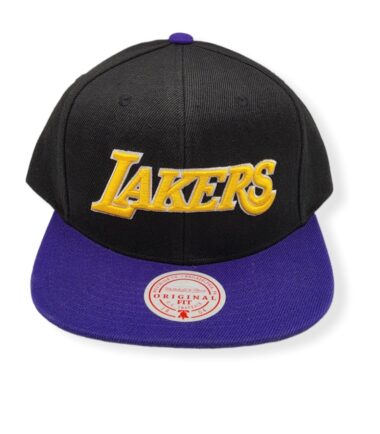 Mitchell & Ness Los Angeles Lakers Core Basic Black/Purple Adjustable Snapback Hat Cap