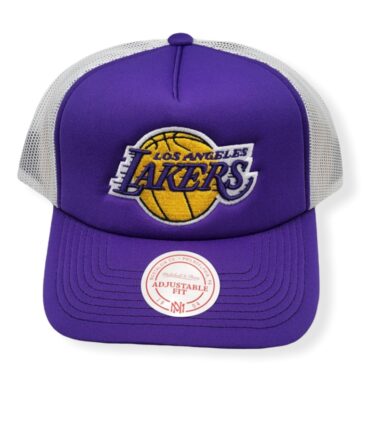 Mitchell & Ness Los Angeles Lakers Off The Backboard Trucker Adjustable Snapback Hat Cap