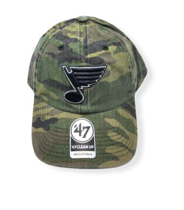 '47 St. Louis Blues Clean Up Camo/Navy Logo Adjustable Strap Hat Cap