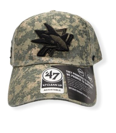 '47 San Jose Sharks Clean Up OHT Camo Adjustable Strap Hat Cap