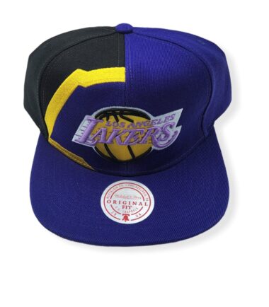 Mitchell & Ness Los Angeles Lakers Retroline Purple Adjustable Snapback Hat Cap