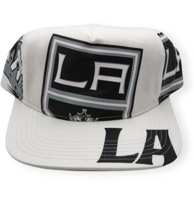 Mitchell & Ness Los Angeles Kings In Your Face Deadstock White Adjustable Snapback Hat Cap