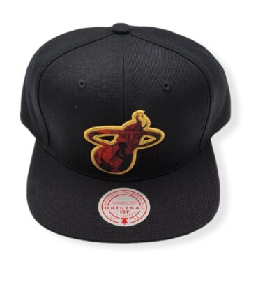 Mitchell & Ness Miami Heat Look Out Adjustable Snapback Hat Cap