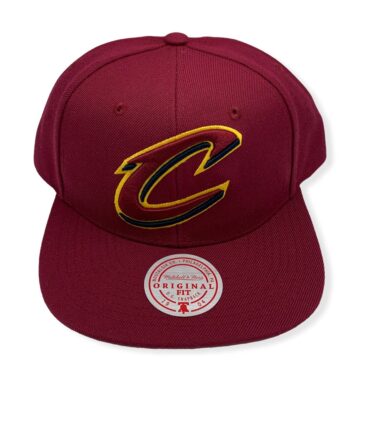 Mitchell & Ness Cleveland Cavaliers Team Ground 2.0 Maroon Adjustable Snapback Hat Cap
