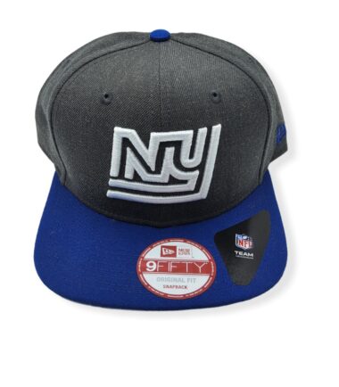New Era New York Giants 9Fifty Heather Graphite Adjustable Snapback Original Fit Hat Cap