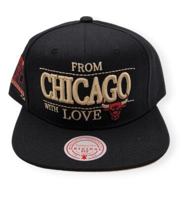 Mitchell & Ness Chicago Bulls NBA With Love Black MM21232 Adjustable Snapback Hat Cap