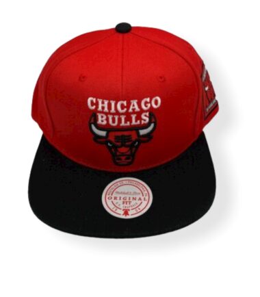 Mitchell & Ness Chicago Bulls Patchwork Red/Black Adjustable Snapback Hat Cap