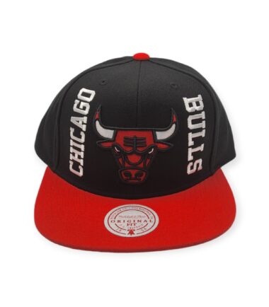 Mitchell & Ness Chicago Bulls Banners Up Black/Red Adjustable Snapback Hat Cap