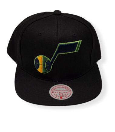 Mitchell & Ness Utah Jazz Highlighter Team Pop Adjustable Snapback Hat Cap