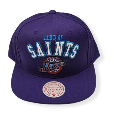 Mitchell & Ness Utah Jazz ZZ Black Adjustable Snapback Hat Cap